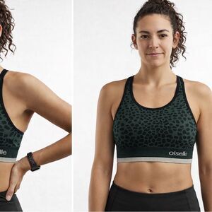 Like New! Oiselle Women's Chrysalis Green Sports Bra Racerback Size Medium